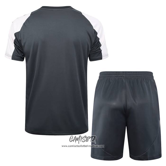 Chandal del Real Madrid 2024-2025 Manga Corta Gris - Pantalon Corto